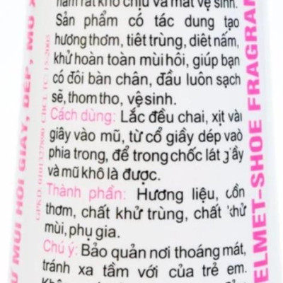 Combo 3 Chai xịt Khử Mùi Hôi Giầy Dép Mũ Bảo Hiểm Hando 120ml