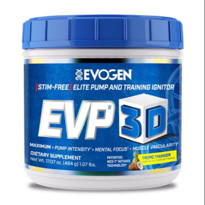 Evogen EVP-3D Pre-Workout (40 Liều), Tăng Sức Mạnh, Sức Bền, Tỉnh Táo Trước Tập, Không Caffein