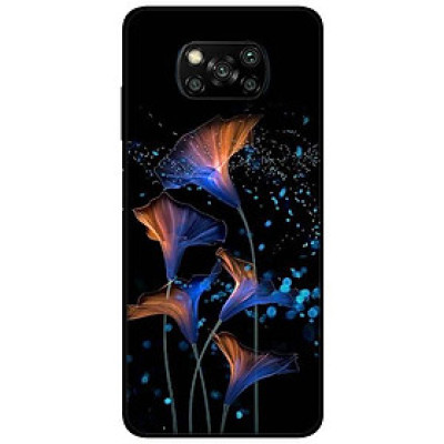 Ốp lưng dành cho Xiaomi Poco X3 mẫu Hoa Đêm Cam