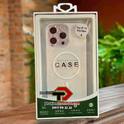 Ốp lưng trong suốt KHÔNG Ố MÀU hỗ trợ sạc không dây Mag,safe  cho iPhone 16 Pro Max, iPhone 16 Pro - Hàng nhập khẩu