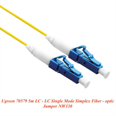Ugreen UG70579NW130TK 5M LC-LC Màu vàng Cáp nhảy quang Single mode Simplex Fiber - HÀNG CHÍNH HÃNG