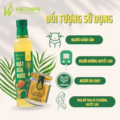 Đường Dừa Nước Vietnipa 150g -  Người Tiểu Đường, Ăn Kiêng, Hàm Lượng Vitamin Và Muối Khoáng Cao