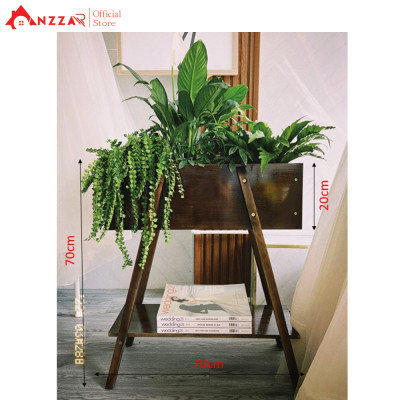 Chậu gỗ trồng cây, hoa, kệ trồng cây ban công-02