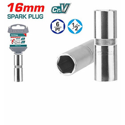 ĐẦU TUÝP LỤC GIÁC MỞ BUGI XE MÁY 1/2" TOTAL THSPS12166 - HÀNG CHÍNH HÃNG