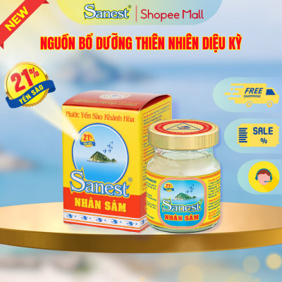  NEW [ Combo 30 lọ] Nước Yến sào Khánh Hòa Sanest 21% - Nhân Sâm