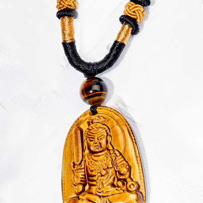 Mặt Dây Chuyền Phật Bất Động Minh Vương Đá Mắt Hổ ( 3.6 x 2.3 cm) Ngọc Quý Gemstones