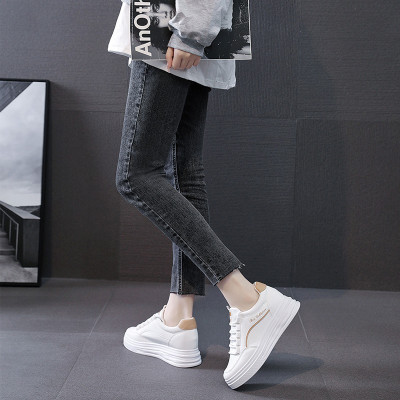 Giày thể thao nữ chất liệu da mềm mại, đế cao, phong cách cá tính năng dộng – GNU2043