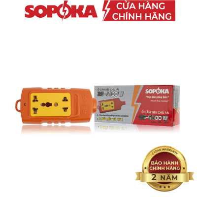 Ổ cắm điện lõi sứ chống cháy SOPOKA 6000W siêu chịu tải