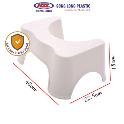 Ghế kê chân Toilet, ghế kê chân chống táo bón SongLongPlasticHD