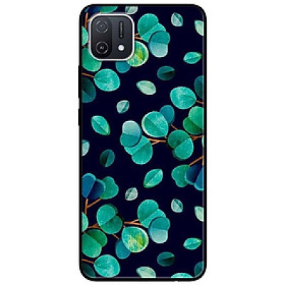 Ốp lưng dành cho Oppo A16K - Oppo A36 / A76 - Oppo Reno 7z 5G - Hoạ Tiết Lá Cây Nền Đen