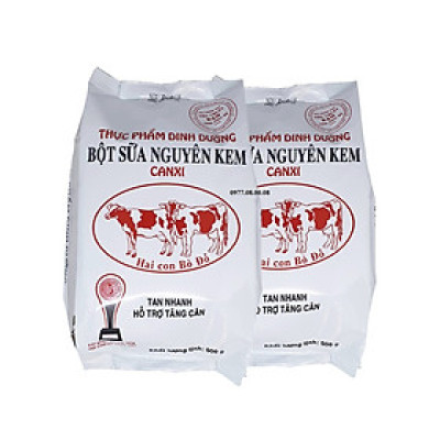 Combo 2 Túi Sữa Bột Nguyên Kem Hai Con Bò Đỏ (500g/túi)