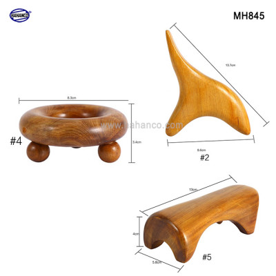 COMBO bộ 3 Dụng Cụ day ấn Huyệt Mát xa toàn thân kiểu Thái bằng gỗ Bách Xanh (MH845) Có mùi thơm dễ chịu - Chăm sóc sức khỏe