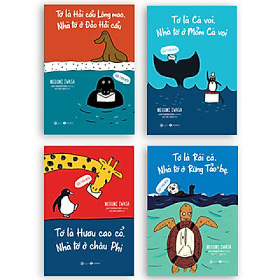 Combo 4 Cuốn "Bạn Thân Mến": Tớ Là Cá Voi +Tớ Là Hải Cẩu Lông Mao + Tớ Là Hươu Cao Cổ +  Tớ Là Rái Cá