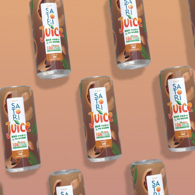 Thùng nước Satori Juice vị me - 250ml (24 lon)