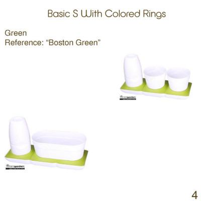 Vòng Phụ Kiện 5 Màu Color Ring Thay Thế Vòng Chậu Kit Trồng Cây Tự Dưỡng nhập khẩu Bồ Đào Nha Basic S và Basic UNO (màu trắng)