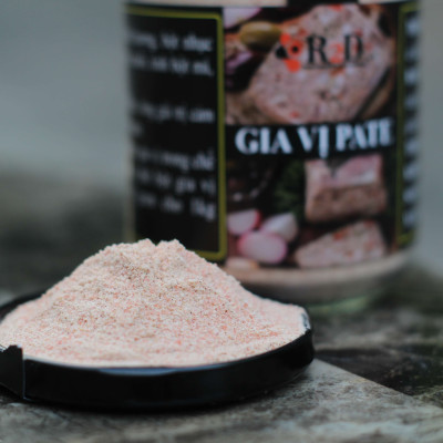 Gia vị Pate hũ 200g chính hãng R2D thành phần hữu cơ dùng làm nguyên liêu chế biến Pate.