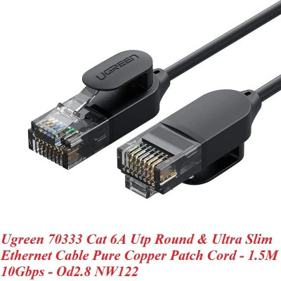 Ugreen UG70333NW122TK 1.5m cáp mạng cat6a utp od2.8 siêu nhỏ thuần đồng - HÀNG CHÍNH HÃNG