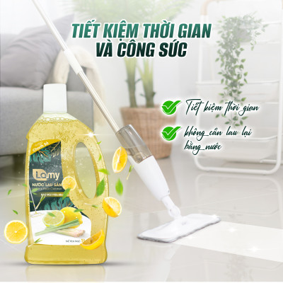 Thùng 04 Chai Nước Lau Sàn Giúp Làm Sạch Mọi Bề Mặt Kháng Khuẩn Xua Đuổi Côn Trùng Chai 1L