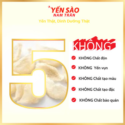 [Set 6 lọ Không hộp] Yến chưng Đường Ăn Kiêng 7 gram Tổ Yến Tươi - Yến Sào Nam Trân, phù hợp với người kiêng đường. Lọ 70 ml