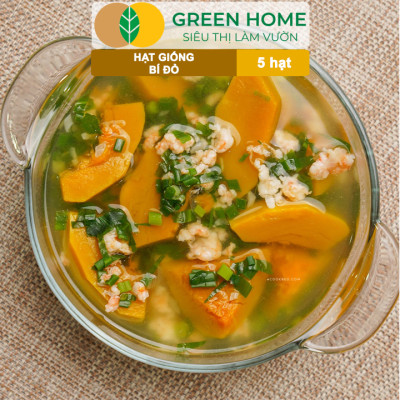 Hạt Giống Bí Đỏ Greenhome, Gói 5 Hạt, Dễ Trồng, Nảy Mầm Cao, Thu Hoạch Nhanh, Năng Suất Cao T03