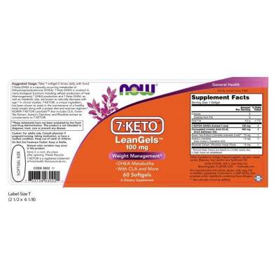 Viên Uống NOW FOODS 7 Keto LeanGels 100mg Giúp Kiểm Soát Cân Nặng, Giảm Béo, Chuyển Hóa Chất Béo Lọ 60 Viên