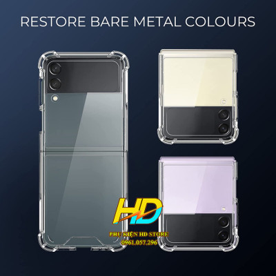 Ốp Lưng Trong Suốt Chống Sốc Dành Cho SamSung Z Fold4 5G và Z Flip4 5G Chính Hãng Greencase Cao Cấp Không Ố Màu - Hàng Chính Hãng
