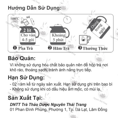 Trà Râu Mèo - Giúp Lợi Tiểu Trừ sỏi Thận  - Nguyên Thái Trang - Hộp  50 Túi Lọc X 2gr – Thảo Dược Thiên Nhiên - Tốt Cho Sức Khỏe