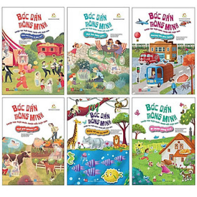 Sách - Bóc Dán Thông Minh - Luyện Tay Thật Khéo, Luyện Mắt Thật Tinh - Combo 6 Cuốn - Đinh Tị Books