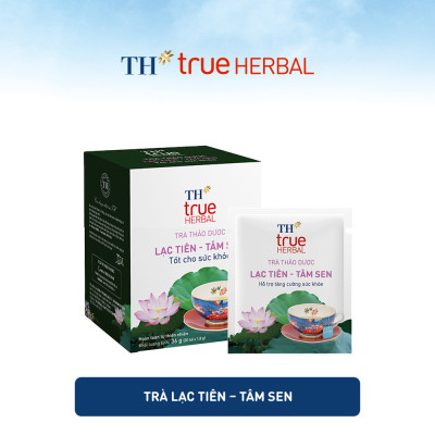 Bộ 4 hộp trà thảo dược TH true HERBAL Giảo cổ lam – Linh chi, Nhân trần – Cúc hoa, Lạc tiên – Tâm sen & Tía tô – Gừng (80 gói)