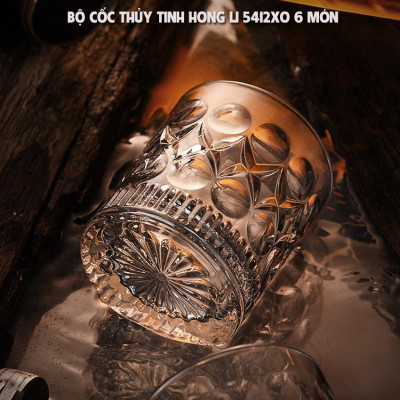 -Bộ cốc/ Ly thuy tinh dung tích 300ML thiết kế sang trọng, hiện dại, thủy tinh cao cấp độ bền