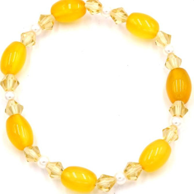 Chuỗi tay đá thạch anh vàng FSVV3