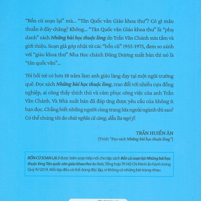 Bổn Cũ Soạn Lại 3 - Những Bài Học Thuộc Lòng - Tân Quốc Văn Giáo Khoa Thư