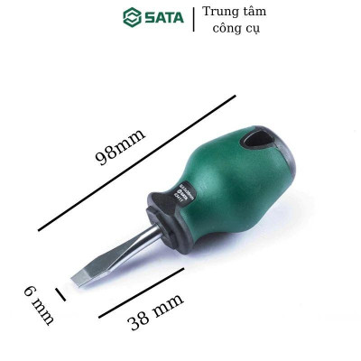 Tuốc nơ vít dẹp, tô vít 6x38mm sata 63411- Hàng chính hãng