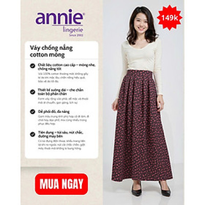 Váy chống nắng annie cotton thời trang form rộng dễ mặc siêu bền