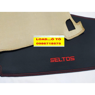 Thảm Taplo Chống Nắng Xe Kia Seltos 2023-2020 Mẫu Da Carbon, Nhung Cao Cấp