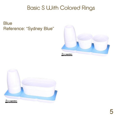 Vòng Phụ Kiện 5 Màu Color Ring Thay Thế Vòng Chậu Kit Trồng Cây Tự Dưỡng nhập khẩu Bồ Đào Nha Basic S và Basic UNO (màu trắng)