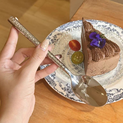 COMBO SÉT 6 THÌA ĂN LUXURY SANG TRỌNG PHONG CÁCH HOA VĂN BẮC ÂU CAO CẤP - DÀI 21CM 