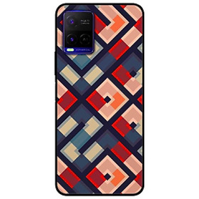 Ốp lưng dành cho Vivo Y21 - Vivo Y21s mẫu Họa Tiết Vuông Chéo