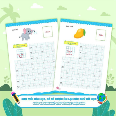 Sách - Cùng Khủng Long Học Nét Cơ Bản - Combo 3 Cuốn - Tặng Kèm Sticker Bé Trai - Megabook