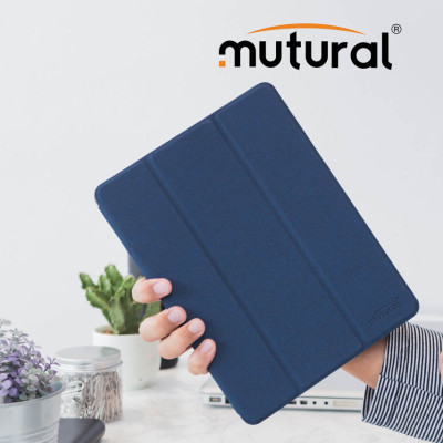 Bao Da Ipad Air 10.5 2019 ( New) Hiệu Mutural Có Khe Để Bút Cảm Ứng_xanh_hàng nhập khẩu