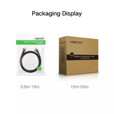 Ugreen UG20159NW102TK 1M màu Đen Cáp mạng LAN CAT6 UTP - HÀNG CHÍNH HÃNG