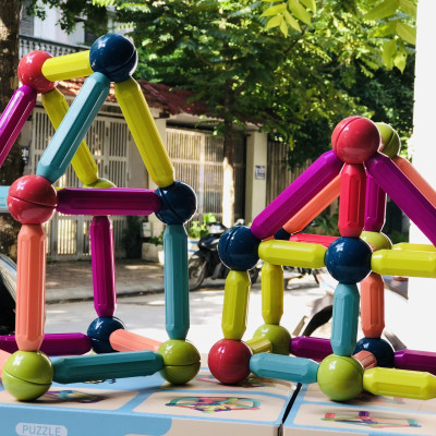 Đồ Chơi Xếp Hình Nam Châm 64 chi tiết, Magnetic Stick