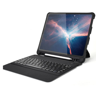 Case bao da bàn phím không dây Bluetooth cho iPad Pro 12.9 2021 Chip M1 / 2020 / 2018 có ngăn đựng bút hiệu CHOETECH BH-010 (cảm ứng mượt mà, gập nhiều hướng, trang bị bàn phím bấm) - hàng nhập khẩu