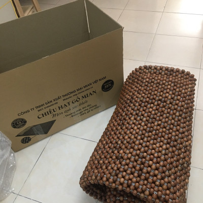 Chiếu Hạt Gỗ Hương Mộc Cao Cấp - Kích Thước 2,2mx2m hạt 1.6cm( video , hình thật ) 