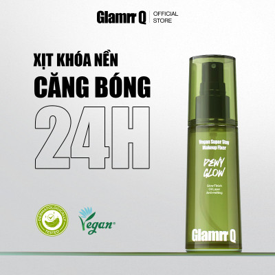Xịt Khóa Nền Cố Định Glamrr Q Vegan Super Stay Makeup Fixer 50ml