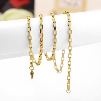 Dây chuyền nam titan cao cấp thời trang inox thép không gỉ kiểu hình vuông trangsucpt 3mm PTDCNA169