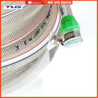 Bộ dây vòi xịt nước rửa xe, tưới cây . tăng áp 3 lần, loại 3m, 5m 206318 đầu đồng,cút,nối vàng+ tặng mở chai