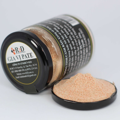 Gia vị Pate hũ 200g chính hãng R2D thành phần hữu cơ dùng làm nguyên liêu chế biến Pate.