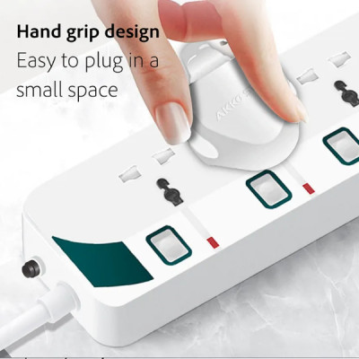 Ổ CẮM ĐIỆN 3 NGUỒN DÀI 5M 87337 AKKO STAR   - HÀNG CHÍNH HÃNG