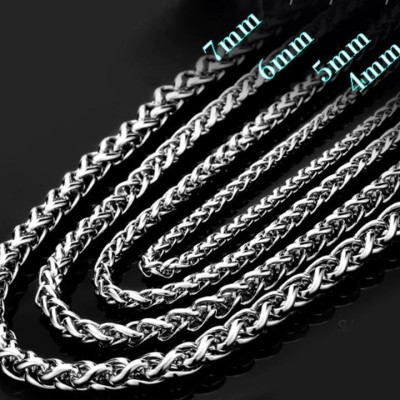 Dây chuyền nam titan cao cấp thời trang rẻ inox thép không gỉ bông dừa trangsucpt cỡ 5mm PTDCNA172